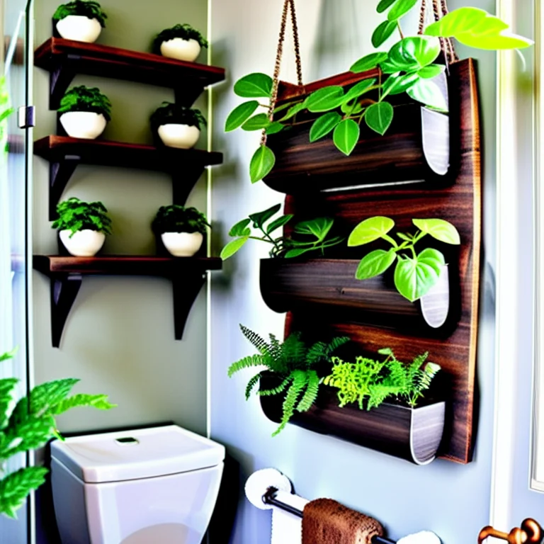 Greenery_ Introduce some life to your bathroom with low-maintenance plants in hanging planters or wall-mounted pots.