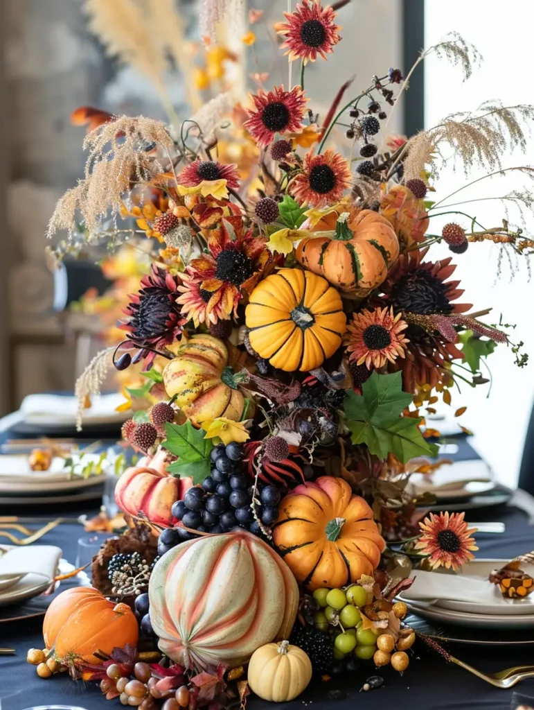 A centerpiece that tells a tale of harvest and unity
