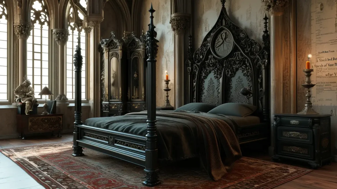 Gothic Bed Frame A Touch of Drama for Your Bedroom Gothic Bed Frame: A Touch of Drama for Your Bedroom